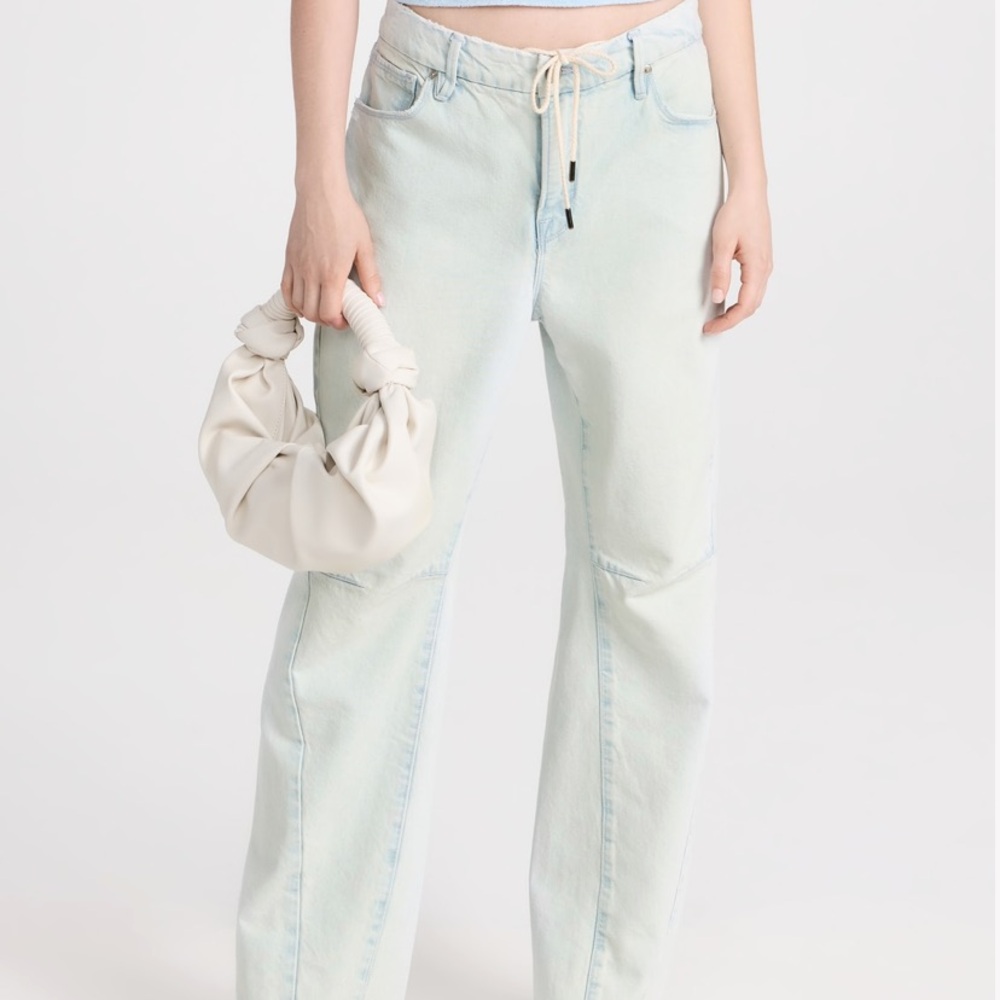 Good American 90’s drawstring Jeans NWT